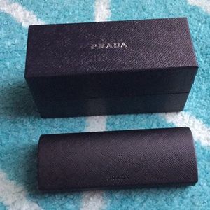 Like new Prada glasses box, case & cleaning cloth